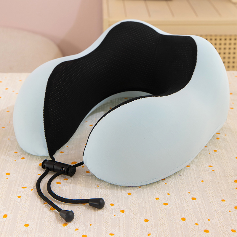 ◇Memory Foam U-shaped Airplane, Train, And Car Travel, Portable Neck Support Pillow For Sleeping_voghion.com