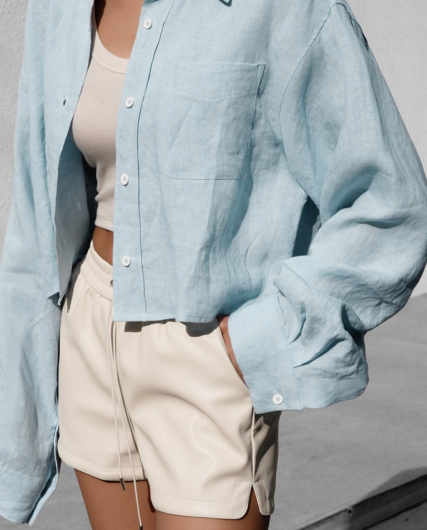 Women's Gender Wholesale Women's Streetwear Solid Color Long Sleeve Button Blouses