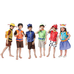 兒童汪汪隊 狗狗巡邏隊衣服 短袖馬甲萬聖節舞台派對活動服裝