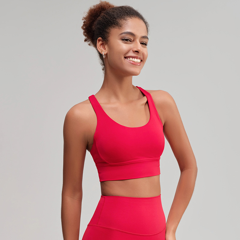 Ropa de yoga, espalda cruzada, ropa interior deportiva, a prueba de golpes, anti-caída, sujetador de yoga, chaleco de fitness, alta resistencia