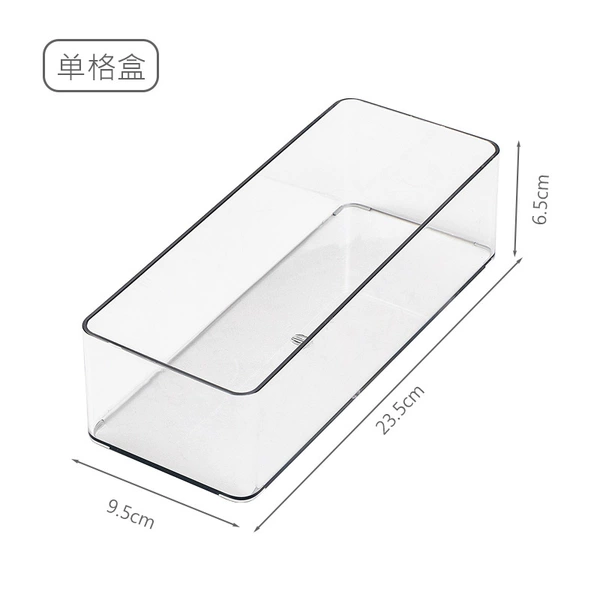 Transparent single grid-paper box