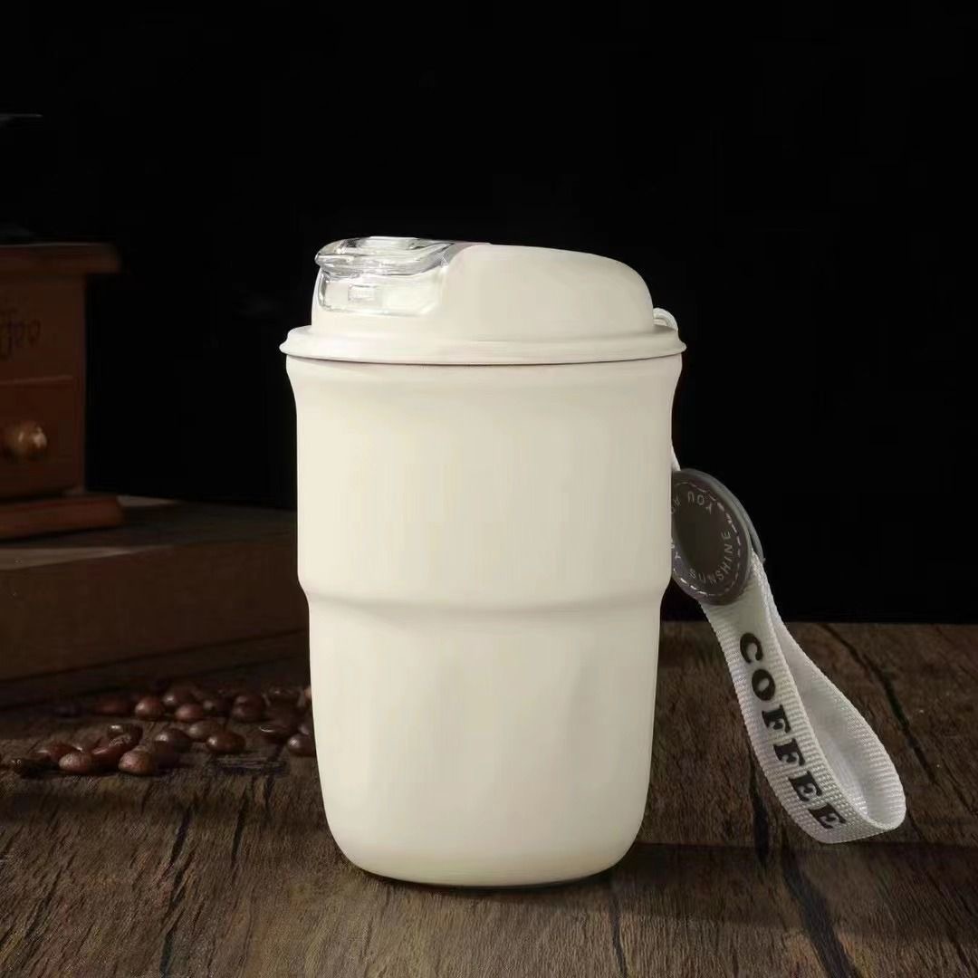 Grado alimenticio 316 taza de aislamiento al vacío de acero inoxidable para niñas taza de agua de alto valor de la cara taza de café ligera de lujo de alto nivel