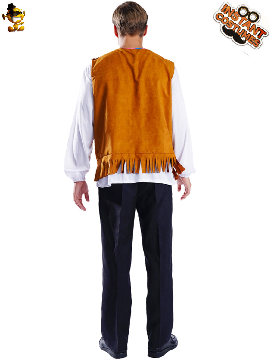 Gran masculino hippie traje etapa rendimiento traje Cosplay traje de la mascarada fiesta ropa juego de rol image 5