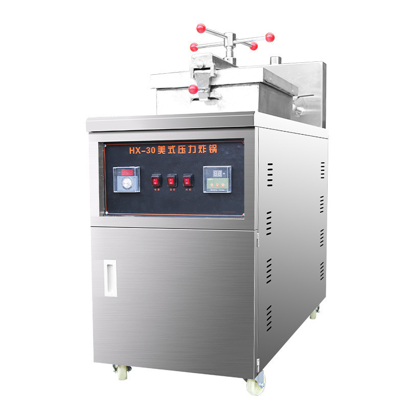 Horno comercial de pollo frito a presión estadounidense horno comercial de patatas fritas máquina comercial de patatas fritas chuletas de pollo fritas control preciso de la temperatura horno frito a alta presión de barra horizontal