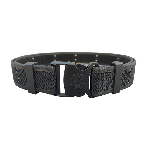 Security officer uniform outer belt buckle tactical training soft webbing student military training thick woven belt waist cinch