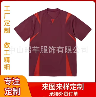 工厂定制棒球运动T恤衫印花短袖情侣运动上衣来图来样订做