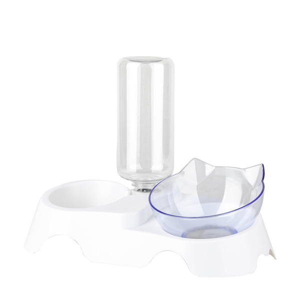 Pet double bowl with water bottle automatic drinking water heater…