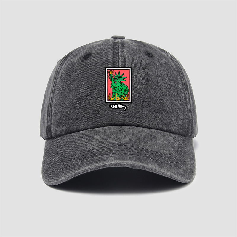 欧美波普风潮牌keithharing凯斯哈林涂鸦联名帽子棒球帽男女百搭