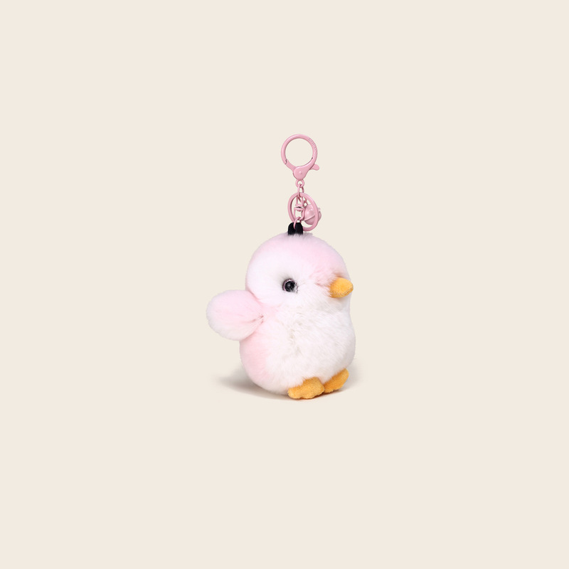 ライト高級品質リアルレッキスウサギの毛皮ペンギン人形ペンダント動物ぬいぐるみキーホルダーバッグペンダント小さなギフト卸売|undefined