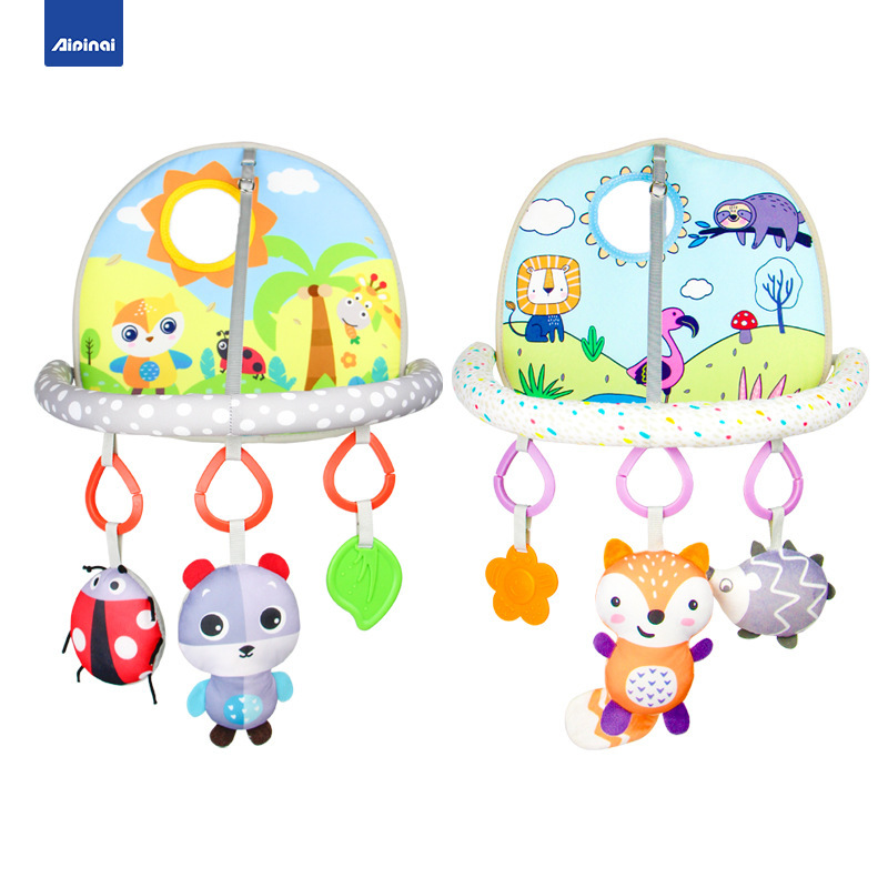 Aipinqi marco de fitness para bebés colgante de coche pedal de bebé colgante de torno de animal educación temprana juguete de peluche colgante de cama
