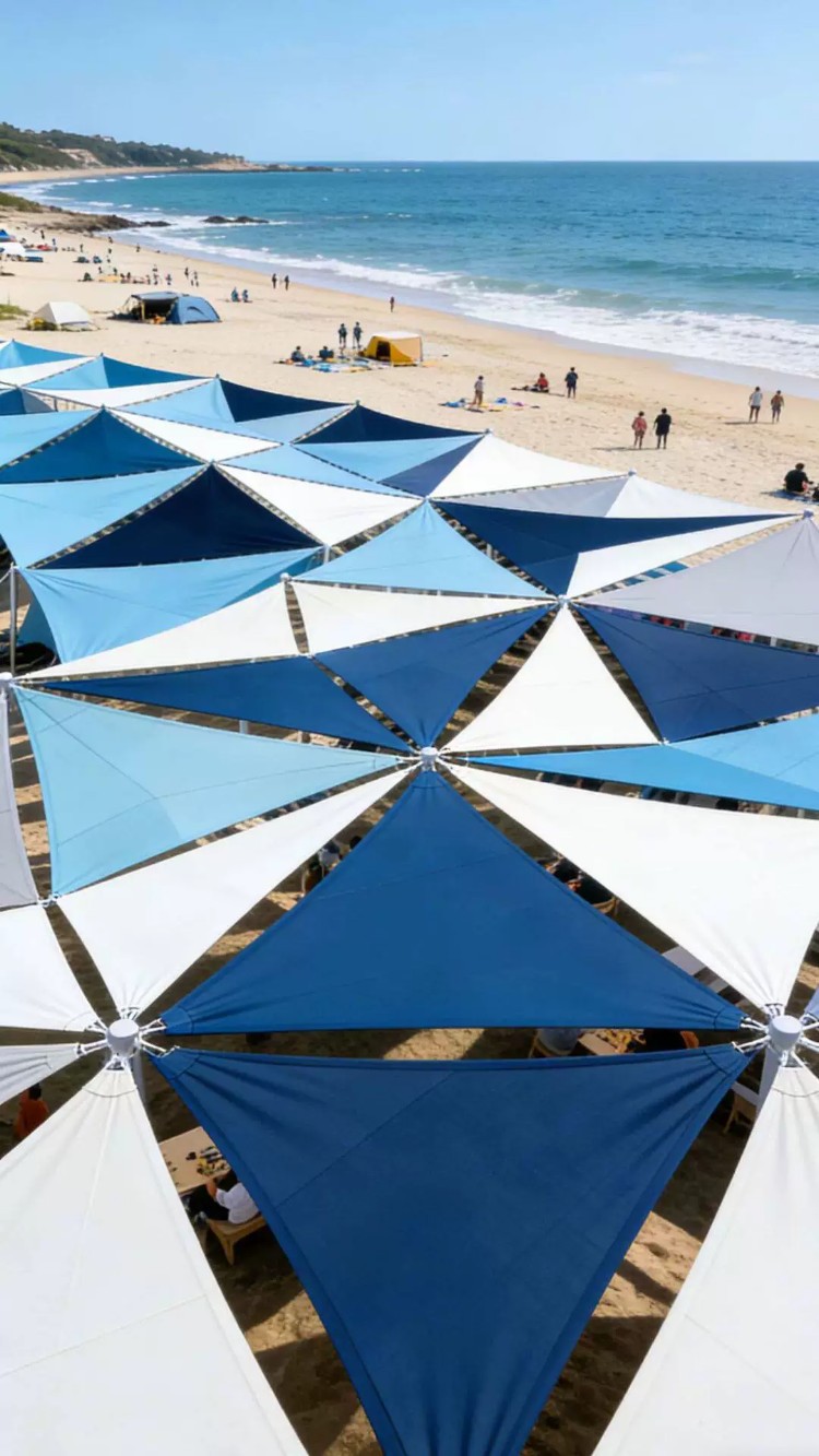 Customized canopy with company logo for plaza, street, tourist attraction decoration, rainproof sunshade fabric, outdoor terrace sunshade sail