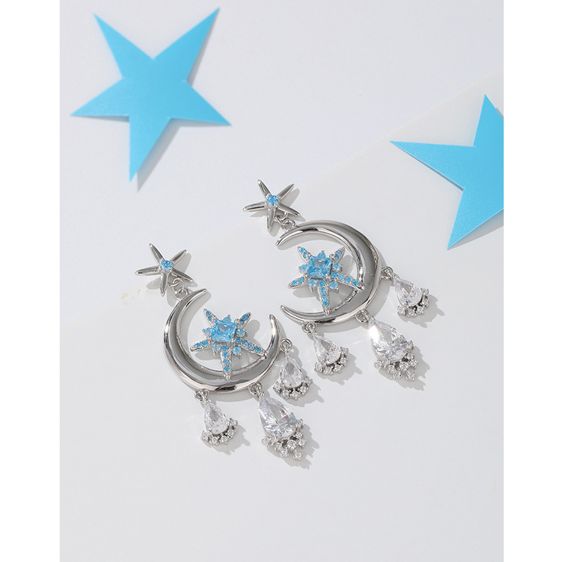 Pendientes de borla Xingyue de las mujeres de plata esterlina 925 pendientes elegantes Luz de lujo de alto grado pendientes de diseño de nicho pendientes de moda