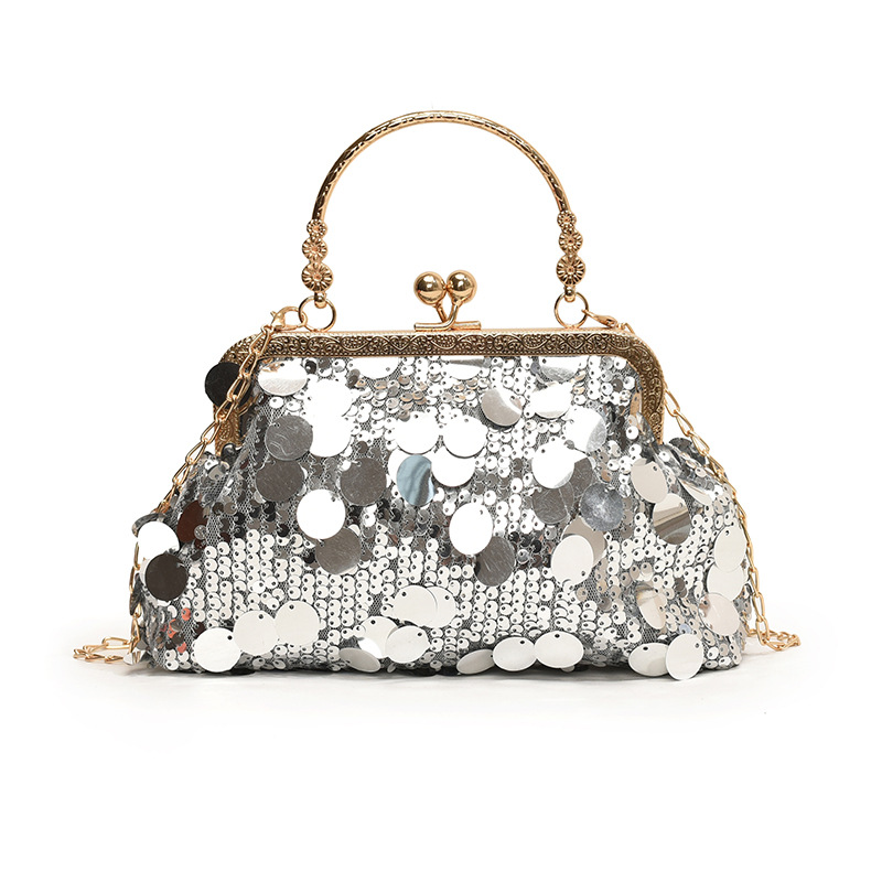 Nueva cadena de un hombro mochila abrazadera de encaje lujoso esquinilla borsa de bordilla cheongsam vestido bolso de fotografía