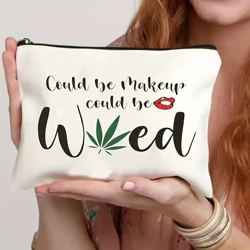 Printing pattern canvas cosmetic bag
