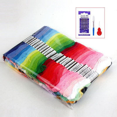 Cross stitch Spiraea suit 50 colour 100 Embroidery thread Kit Stitch line tool combination suit