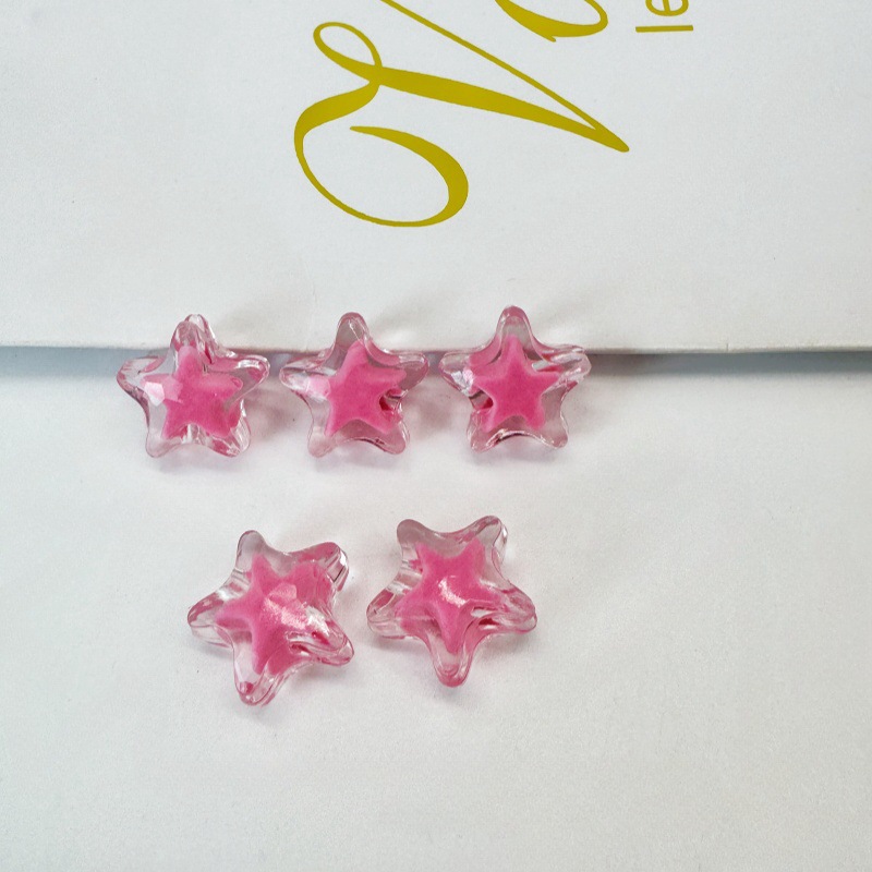 10g Weight Beads Jewelry Making Type DIY Ornament Accessories Classification 1 Piece Quantity Arylic Material Pentagram Pattern All Seasons Season Plating Design Sweet Style 1 Piece Arylic Pentagram DIY Ornament Accessories Beads 7