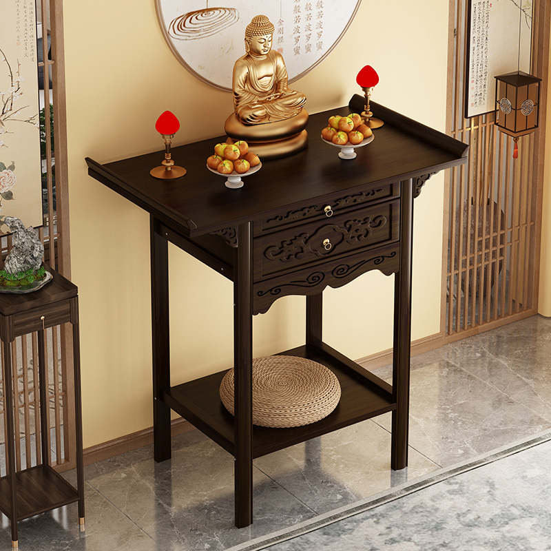 New Chinese-Style Standing Cabinet for Home Use, Offering Table for Buddha Statue, Guan Gong, and Bodhisattva