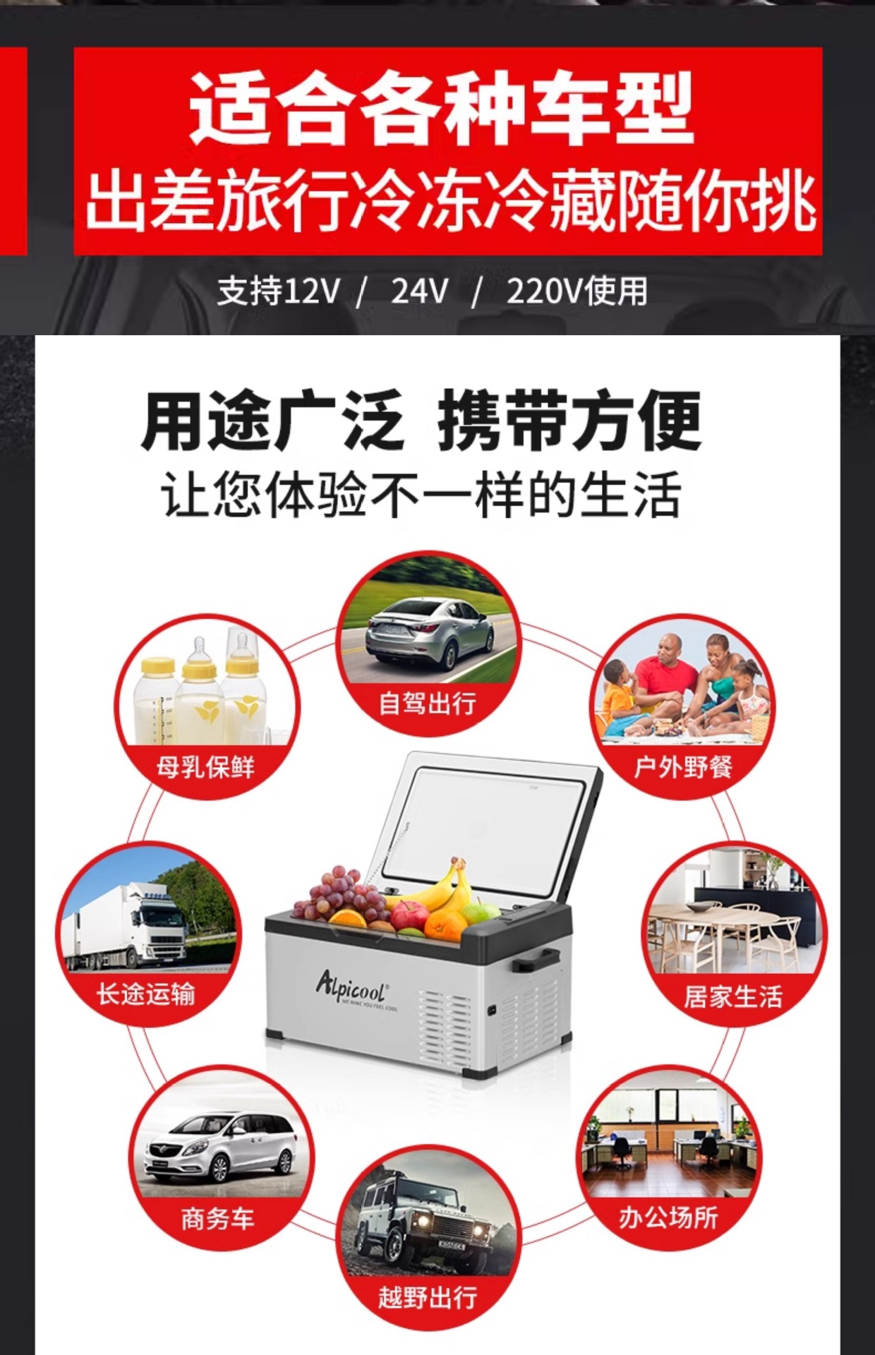 Car Refrigerator 12V24V Universal Car and Home Dual-Purpose Refrigeration and Refrigeration Car Large Truck Special Refrigerator Wholesale