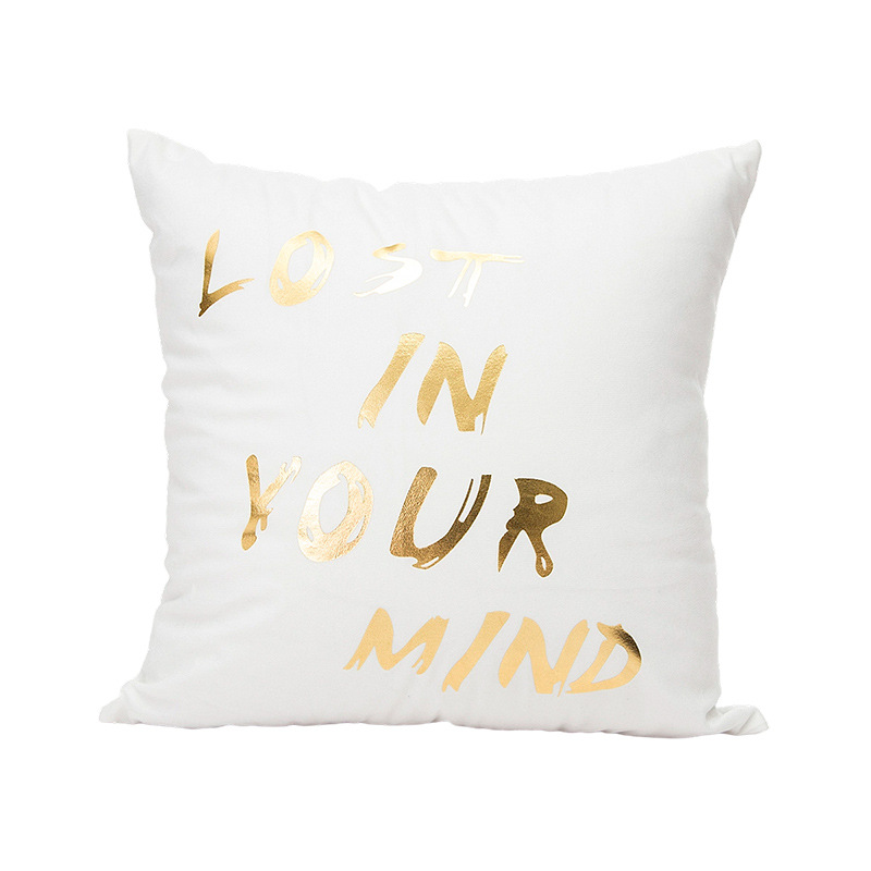 Funda de almohada con estampado dorado para el verano 2026, suave y cómoda, decoración para sofá, funda de almohada moderna para el hogar, disponible para venta al por mayor. image 22