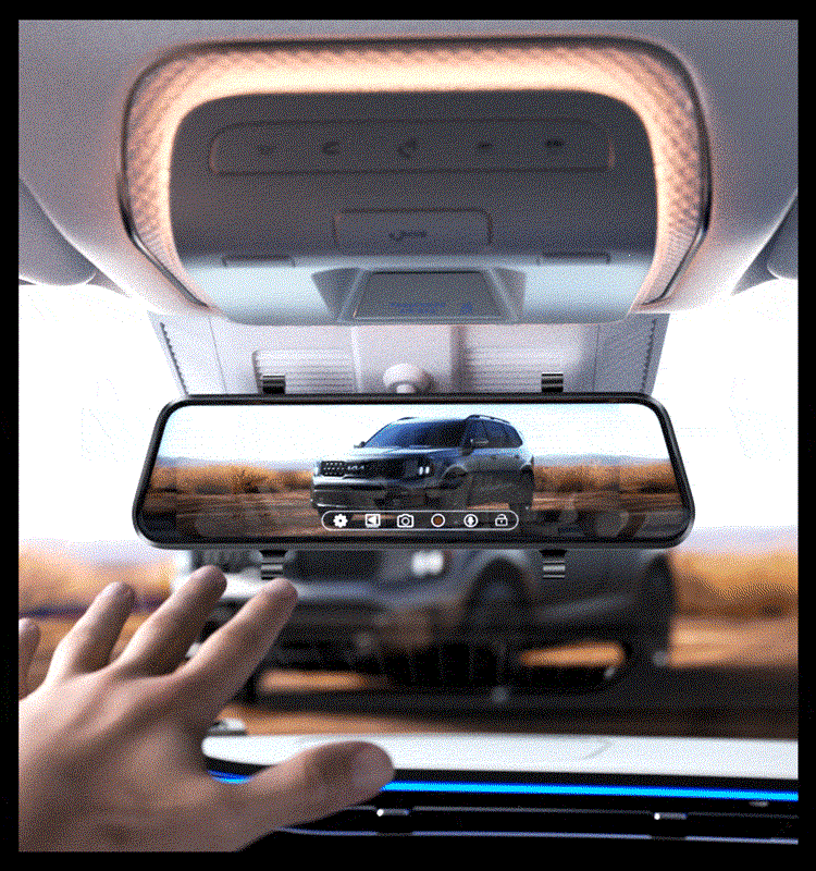 Suitable for modern full-screen dashcam 2026 new model, no wiring required, dual front and rear camera with streaming video