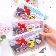 小學生圓規套尺七件套卡通庫洛米玉桂狗量角器三角板學習文具用品