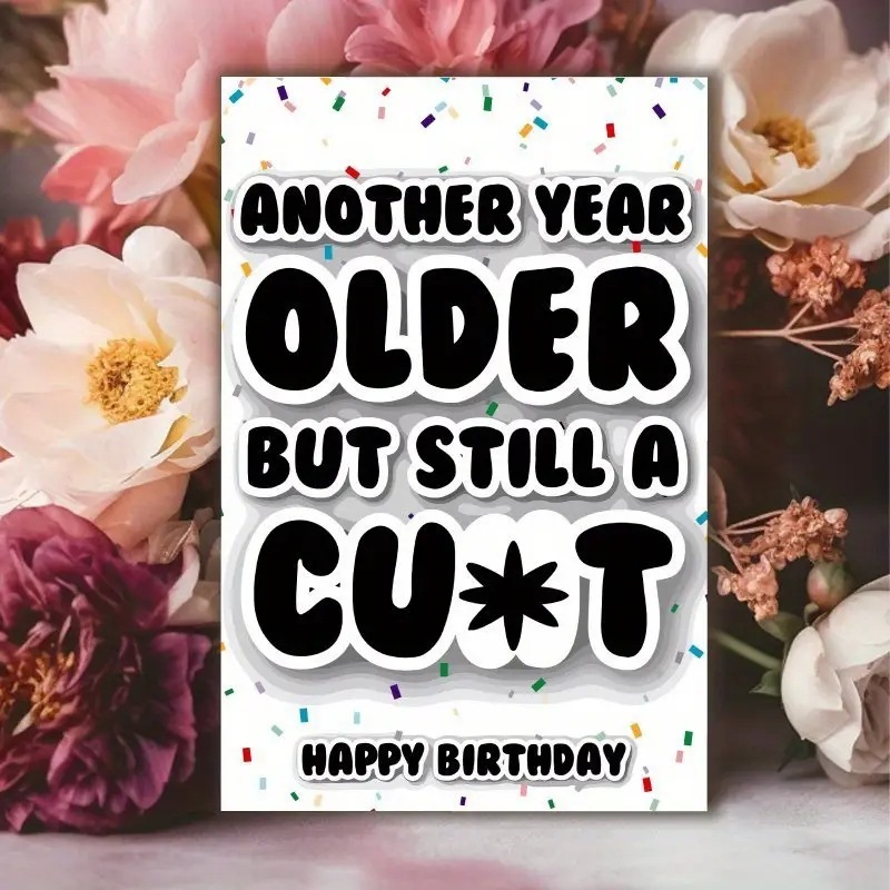 跨境幽默粗俗的生日贺卡大胆的设计适合送给朋友和家人搞笑生日卡|undefined