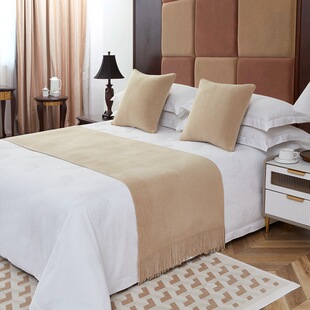 Bed Flag Bed End Towel Light Luxury High-end Hotel Hotel Homestay High-end Towel European-style Bed Flag Bed Blanket Bed Cover Mat