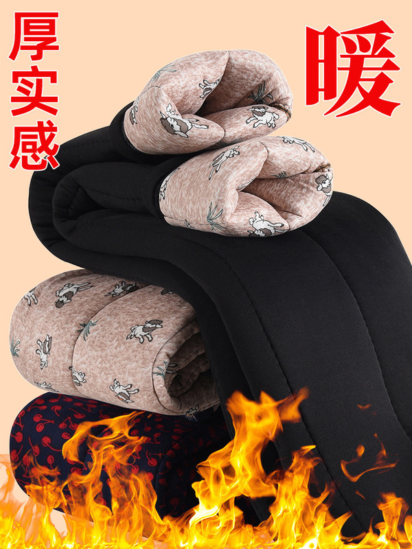 Elderly Women's Cotton Pants, Winter Pants for Grandma, Plus Size, Loose Fit, Thickened, Middle-Aged and Elderly Mom's Camel Wool Cotton Pants