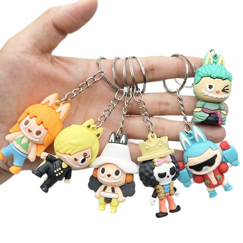 ラブブワンピースキーホルダーペンダント海王ルフィキーホルダー人形ペンダントブラインドボックス人形卸売|undefined