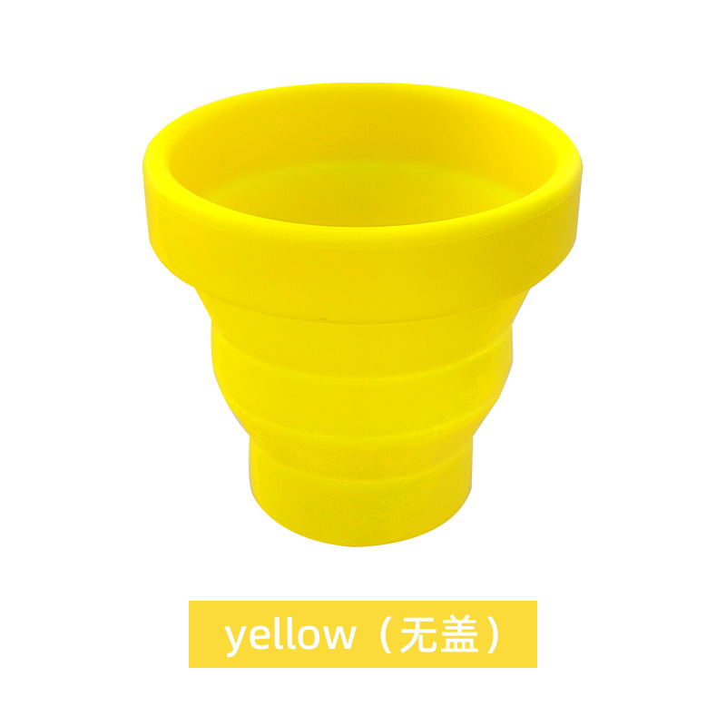 Taza de agua plegable de silicona para viajes al aire libre, taza retráctil portátil a prueba de caídas, taza de regalo de vacaciones publicitaria en stock