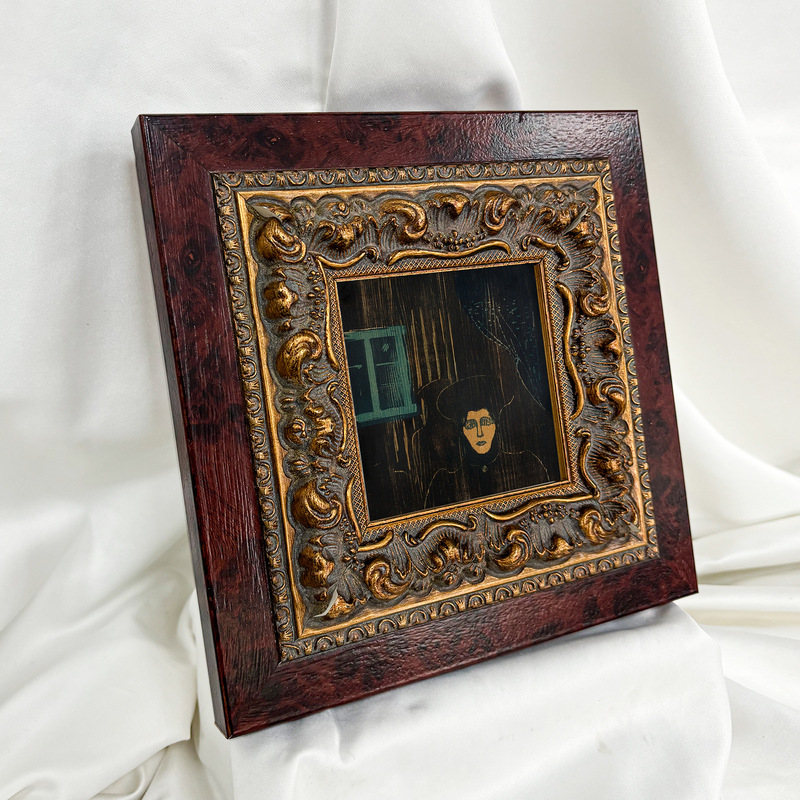 Medieval Style Solid Wood Picture Frame, Retro Printed Oil Painting Frame, Photo Frame, Decorative Puzzle Frame, Table Hanging Wall Art Frame