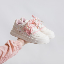 环球高颜值2025春秋新款爆款潮流休闲小白板鞋厚底面包女鞋休闲鞋