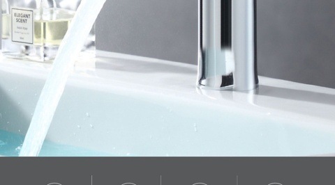 Washbasin faucet, all-copper hot and cold switch, washbasin, ceramic basin, countertop basin, hot and cold pull, bathroom faucet Specification drawing
