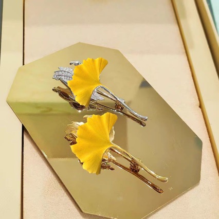 (2개) 단풍 잎 브로치 중공업 가을과 겨울 브로치 가을 우아한 높은 감각 CORSAGE 배지 핀