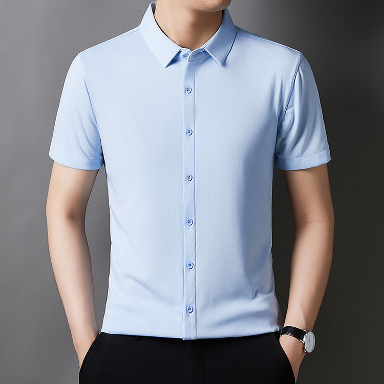 Summer breathable men's quick dry elastic shirt