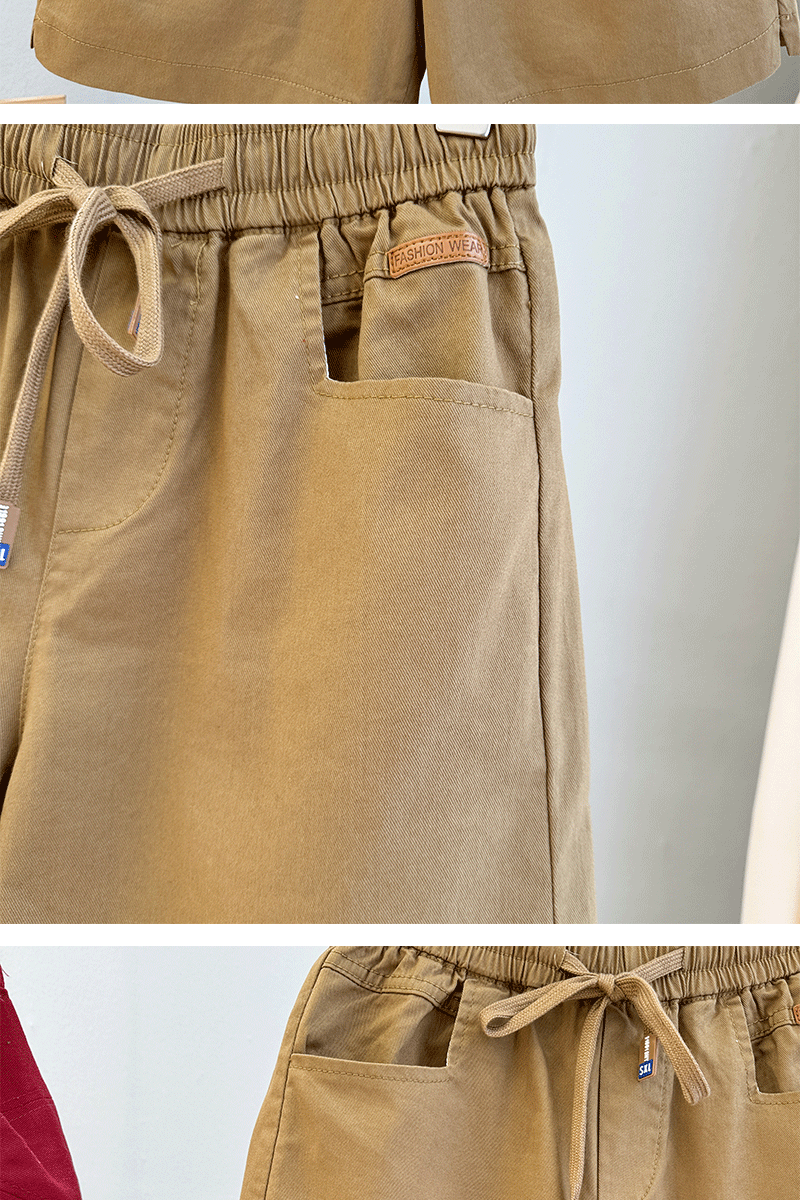 Quần short nữ dáng rộng 5 phân cotton wash phong cách Hàn Quốc — đen chi tiết 3