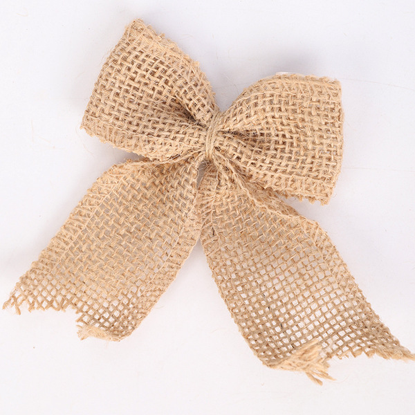 Cross-border Amazon Christmas bow Dowel lace sackcloth bow Christmas…
