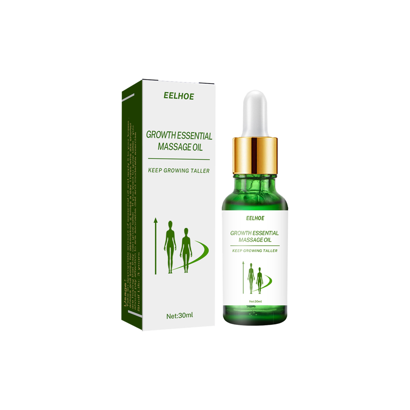 EELHOE favorise la stimulation des points d'acupuncture sur la plante des pieds pour augmenter la hauteur, soins de santé et massage à l'huile essentielle_voghion.com