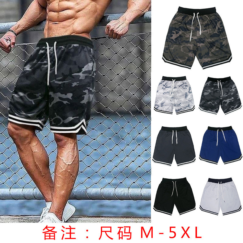 夏季爆款大码运动裤 休闲运动短裤男 速干健身篮球裤男士五分裤