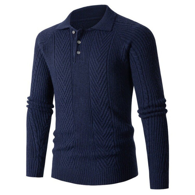 Suéter de punto jacquard para hombre, estilo coreano, corte ajustado, estilo sencillo para el día a día, para otoño e invierno, exportación transfronteriza
