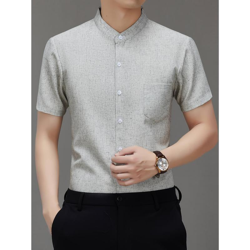 B2898 Dropshipping Aliexpress Amazon Cross-Border New Men's Shirt Men's Retro Tang Suit Inspired Leisure