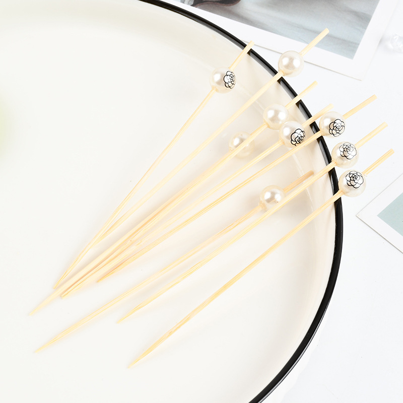 Bar de perlas blancas marca de cóctel marca de bambú marca de fruta creativa mayorista marca de fruta creativa marca de fruta