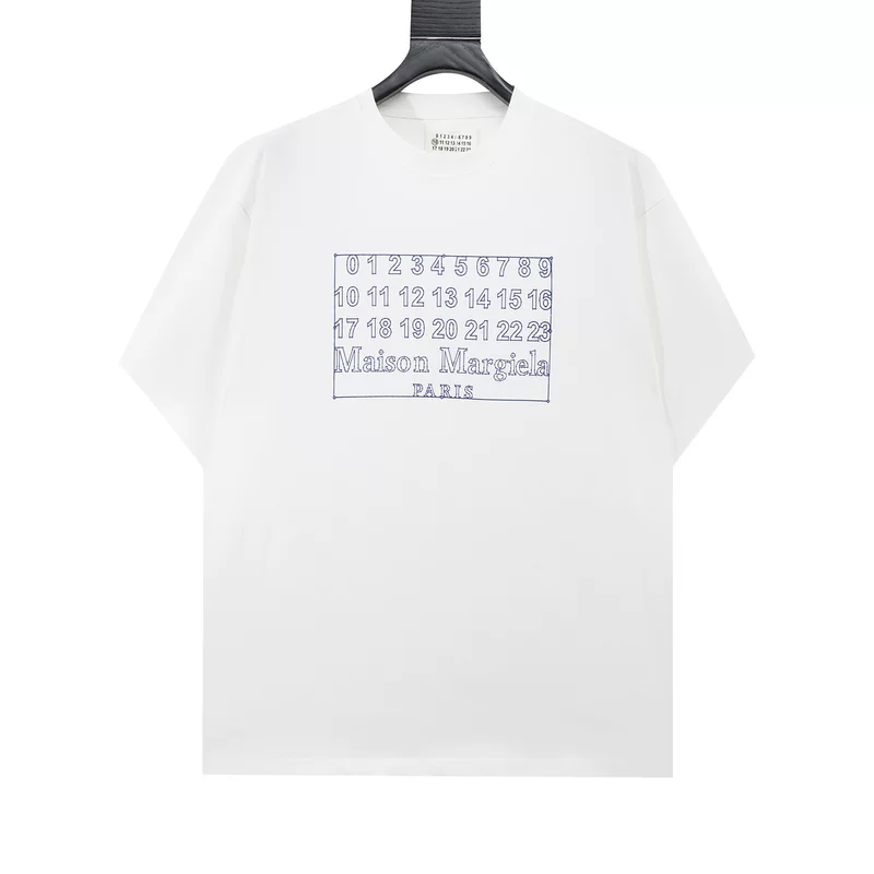 Роскошная майка сdigitальным принтом и круглым вырезом Maison Margiela летом новинка, короткий рукав