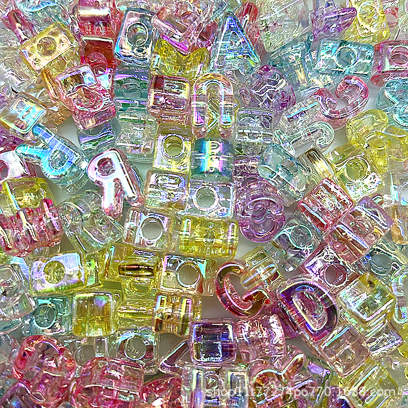 21mmuv transparent letters (10 pcs) hole 6mm