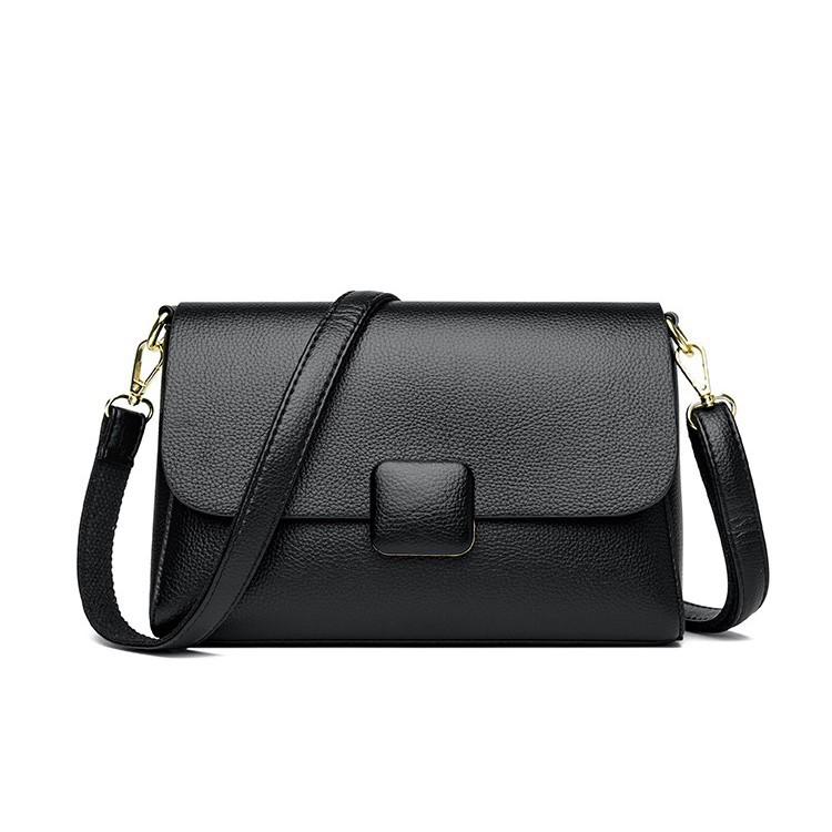 软皮中年女士妈妈单肩包高级感锁扣枕头包新款时尚百搭休闲斜挎包