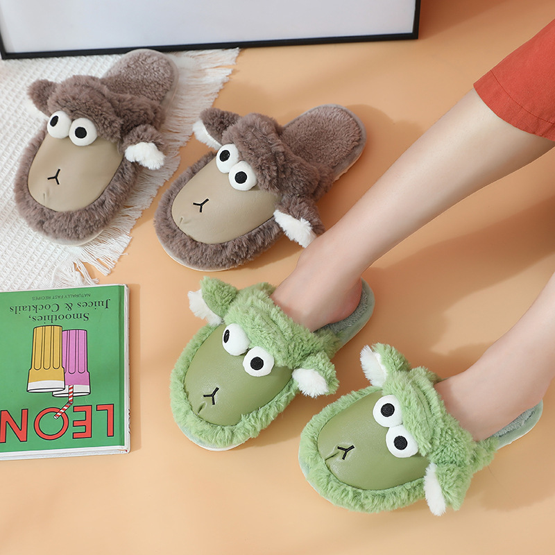 Cotton Slippers Autumn and Winter New Parent-child Home Warm Fashion Baotou Home Non-slip Couple Slippers Winter Warm