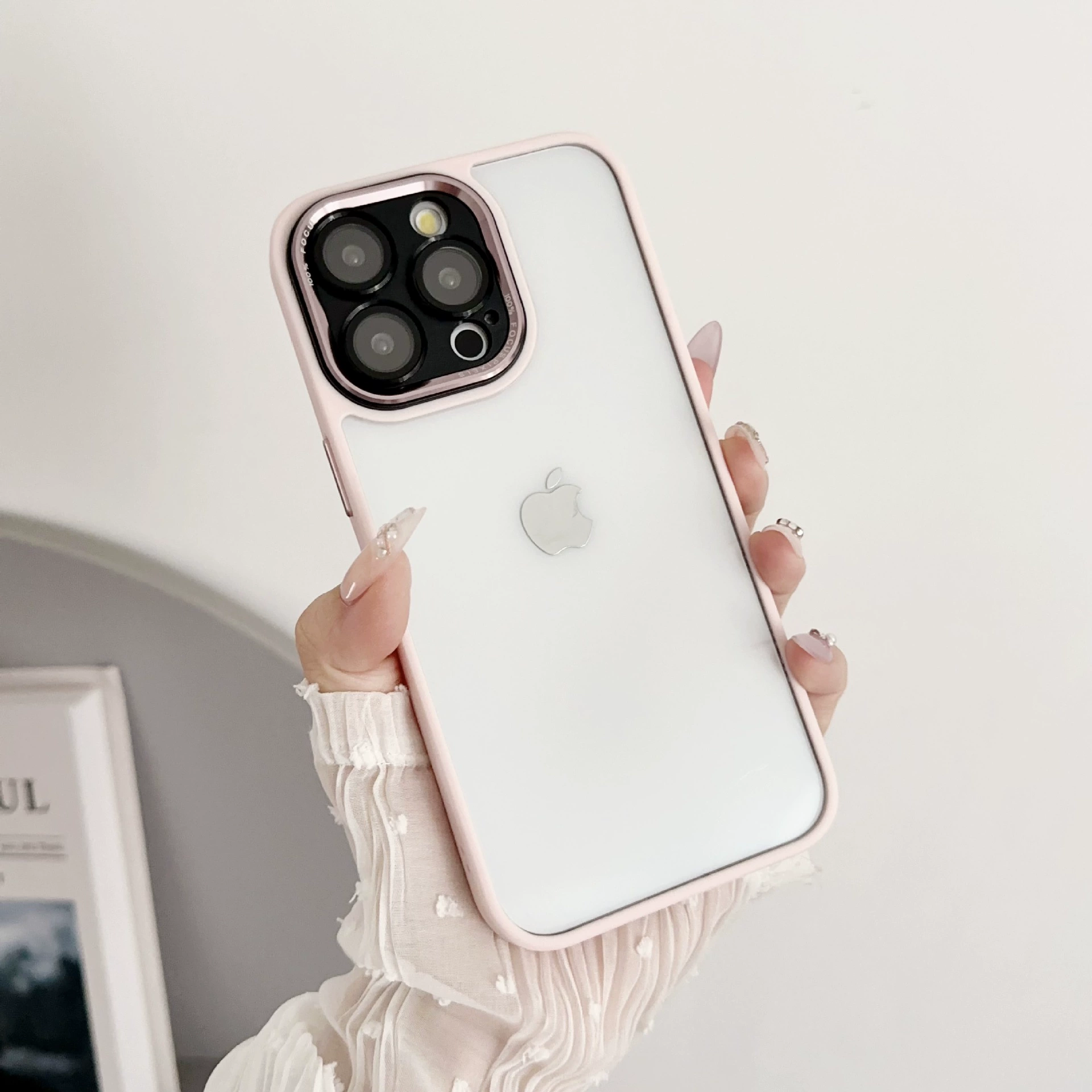 Apple, совместимый прозрачный чехол для iPhone 16, металлический чехол для телефона, защита камеры, защитный чехол, защита от падений