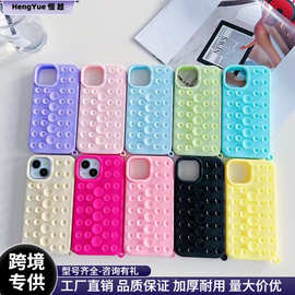 跨境南美苹果16Promax吸盘硅胶iPhone15plus多功能软胶手机壳case