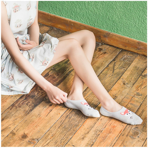New summer women's socks, three-dimensional footprint cotton women's invisible socks, comfortable and breathable socks