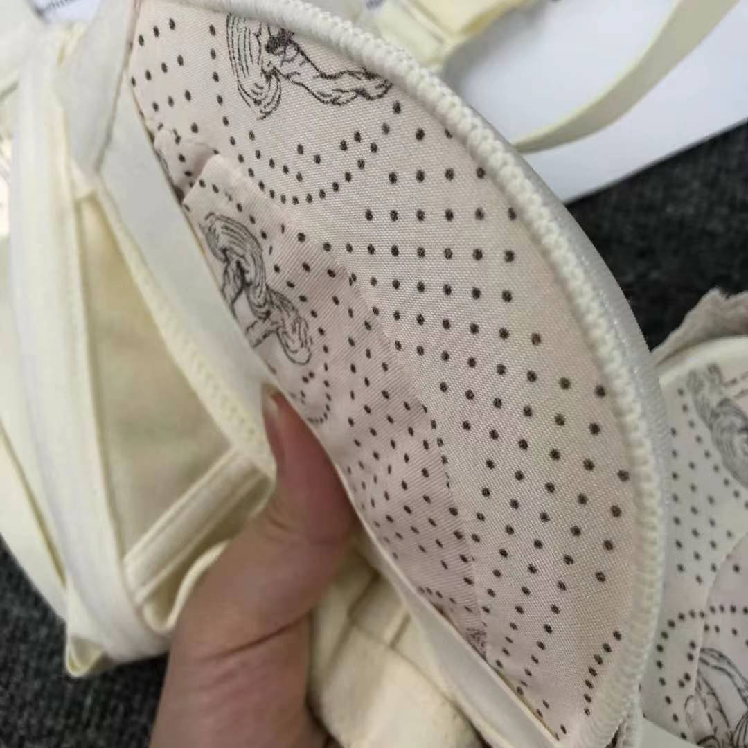 Nuevo sujetador de alta calidad de moda de encaje jacquard transpirable y cómodo ajuste lateral de pecho de botón múltiple ropa interior mujer